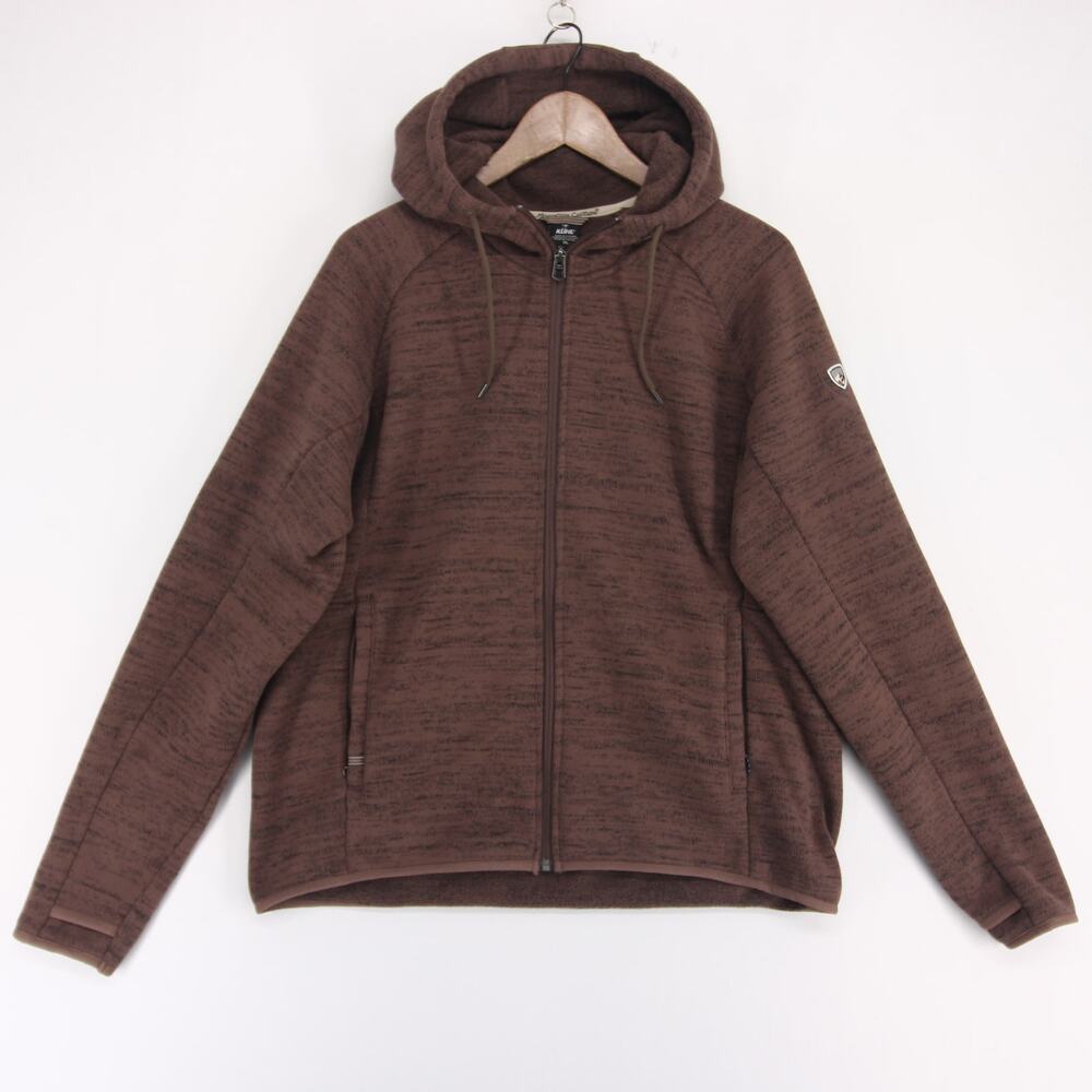 Kuhl Avaline Hoodie Womens XL Brown Heather Full Zip Sweater Fleece Jacket